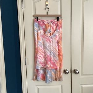 Young Fabulous & Broke Tie Die Satin Amor Tank and Felicity Skirt Size M